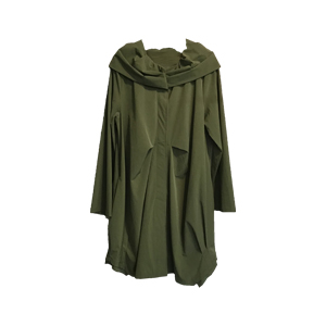 くしゅネックアシメコート